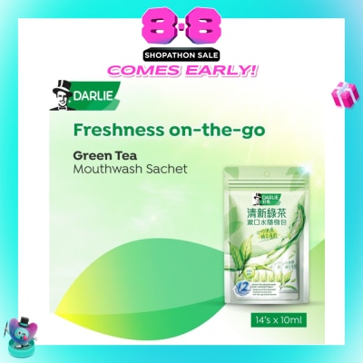 DARLIE - Green Tea Mouthwash Sachet Non-Alcohol 14s