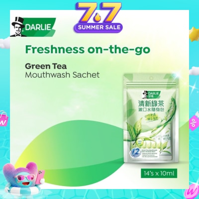DARLIE - Green Tea Mouthwash Sachet Non-Alcohol 14s