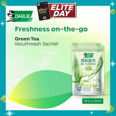 DARLIE Green Tea Mouthwash Sachet Non Alcohol 14s image