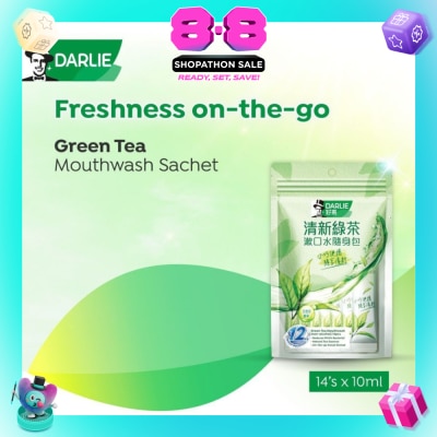 DARLIE - Green Tea Mouthwash Sachet Non-Alcohol 14s