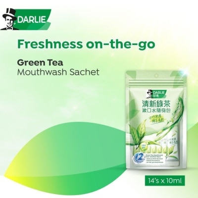 DARLIE Green Tea Mouthwash Sachet Non-Alcohol 14s