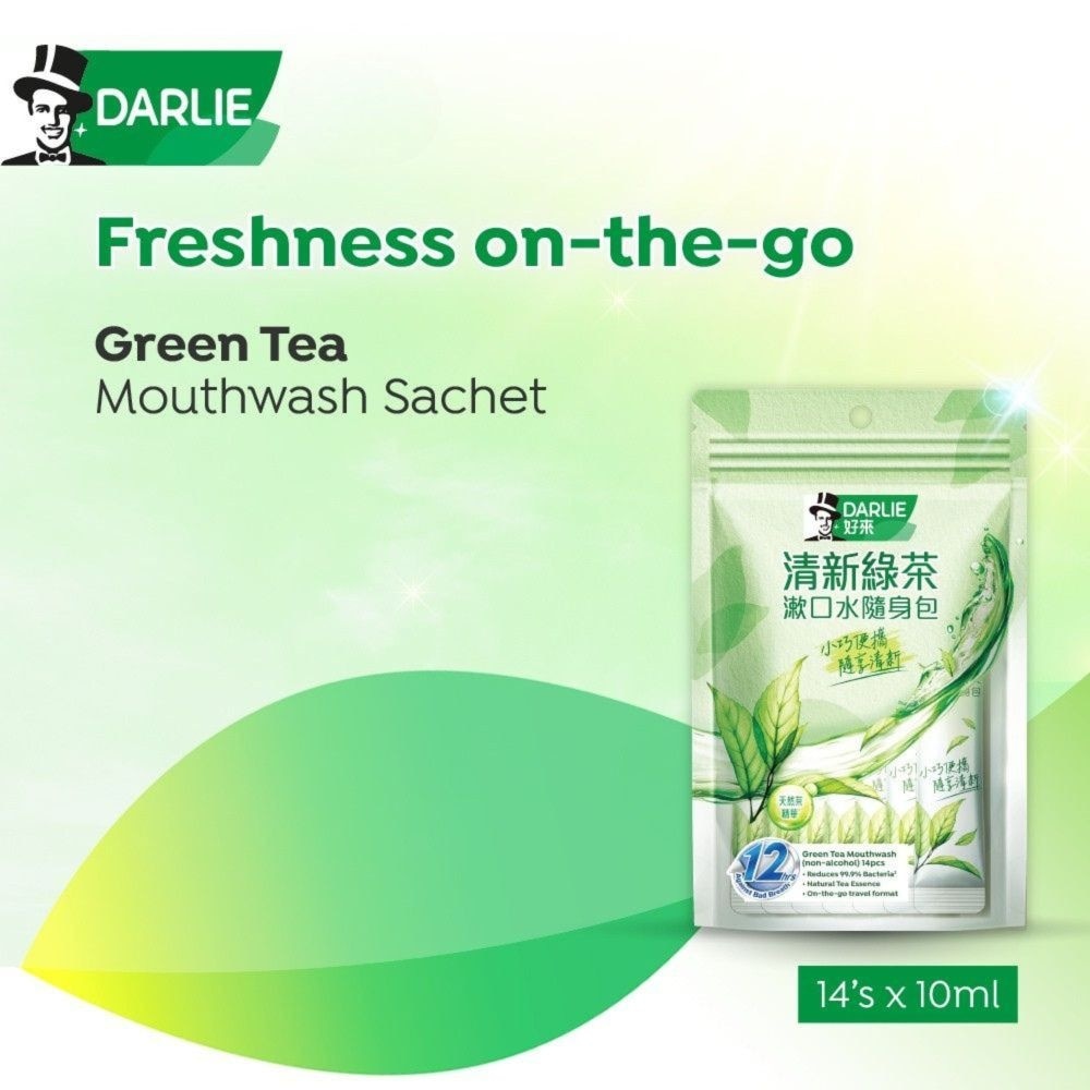 DARLIE Green Tea Mouthwash Sachet Non-Alcohol 14s | Oral | Watsons