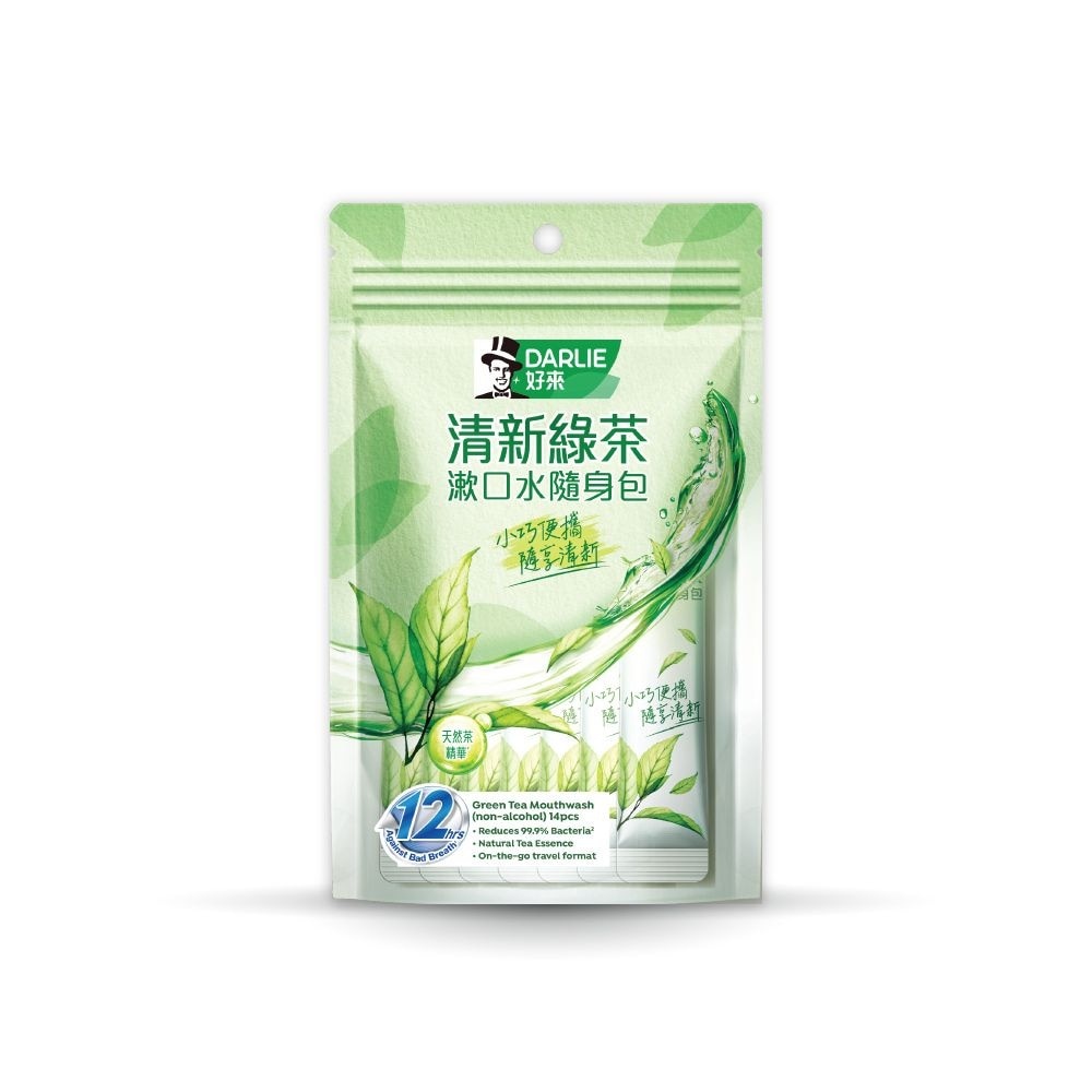 Green Tea Mouthwash Sachet Non-Alcohol 14s