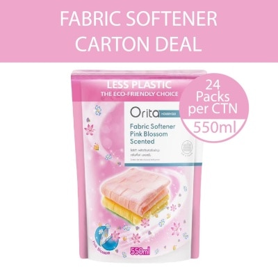 ORITA Fabric Softener Pink Blossom Scented 550ml x 24s (Per Carton)