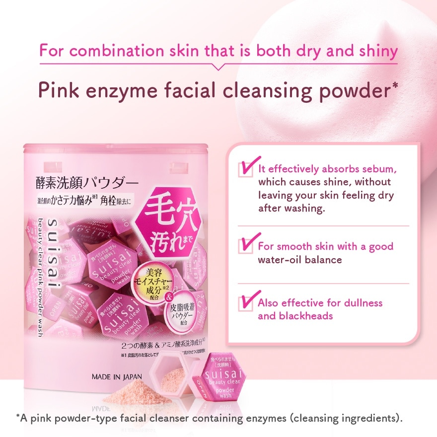 Beauty Clear Pink Powder Wash 0.4g x 32s