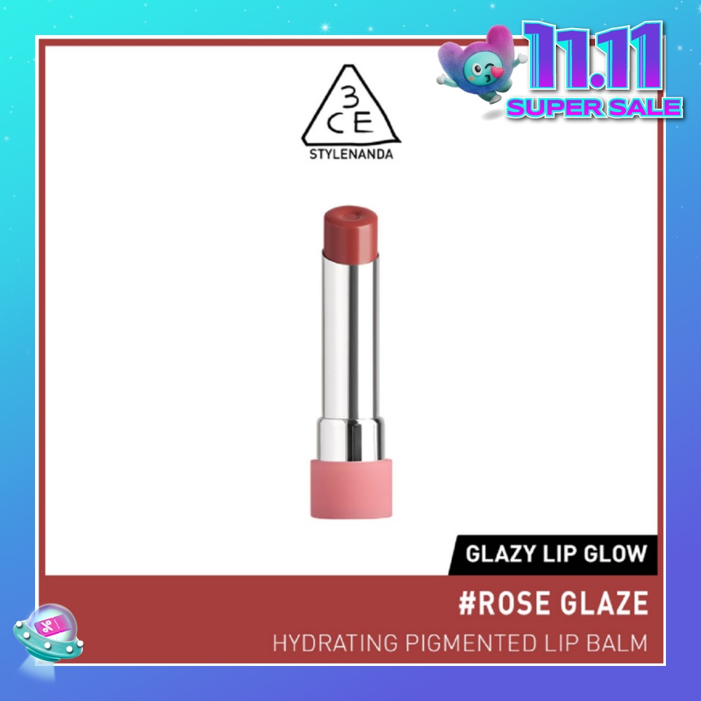 3CE Glazy Lip Glow Rose Glaze 34 25ml