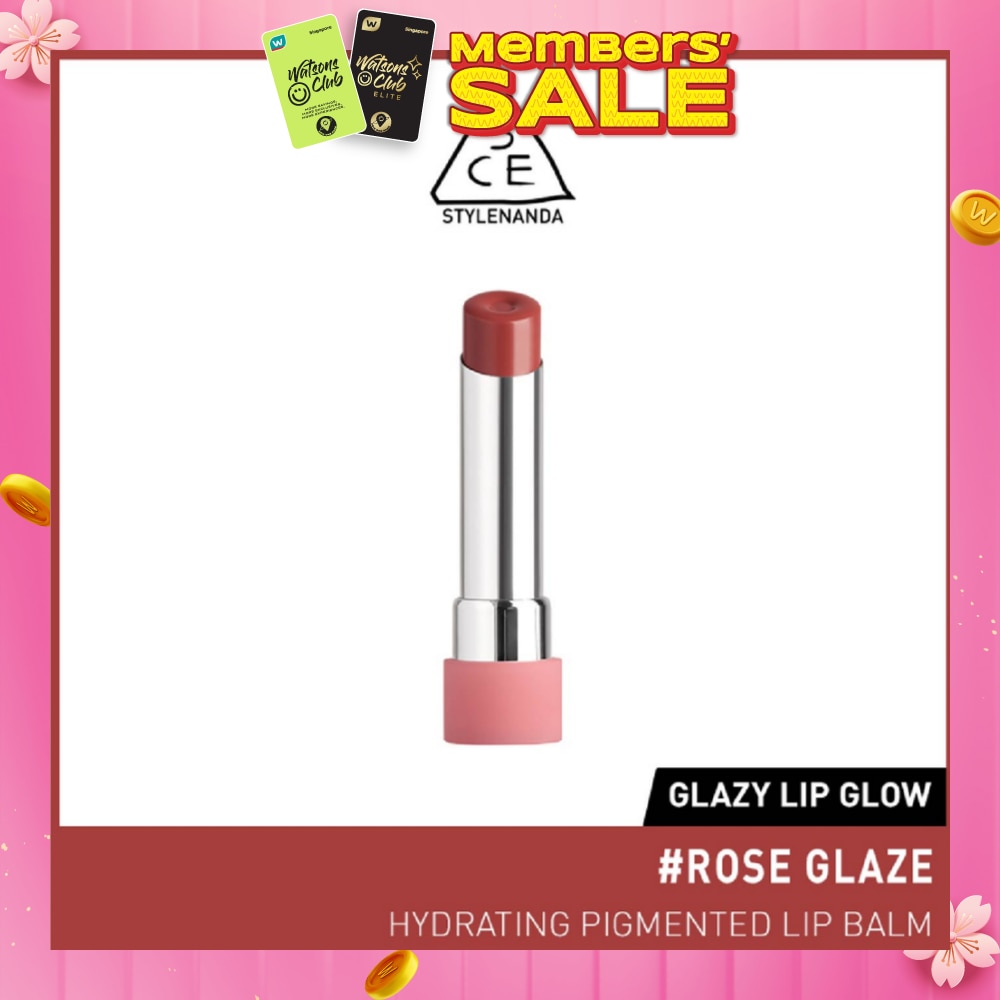 3CE Glazy Lip Glow Rose Glaze 34 25ml