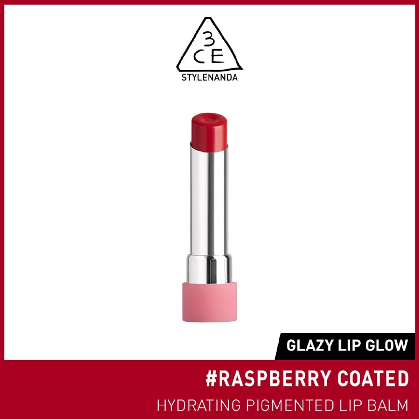 3CE Glazy Lip Glow Raspberry Coated 37 25ml