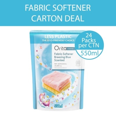 ORITA Fabric Softener Breezing Blue Scented 550ml x 24s (Per Carton)