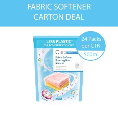 ORITA - Fabric Softener Breezing Blue Scented 500ml x 24s (Per Carton)