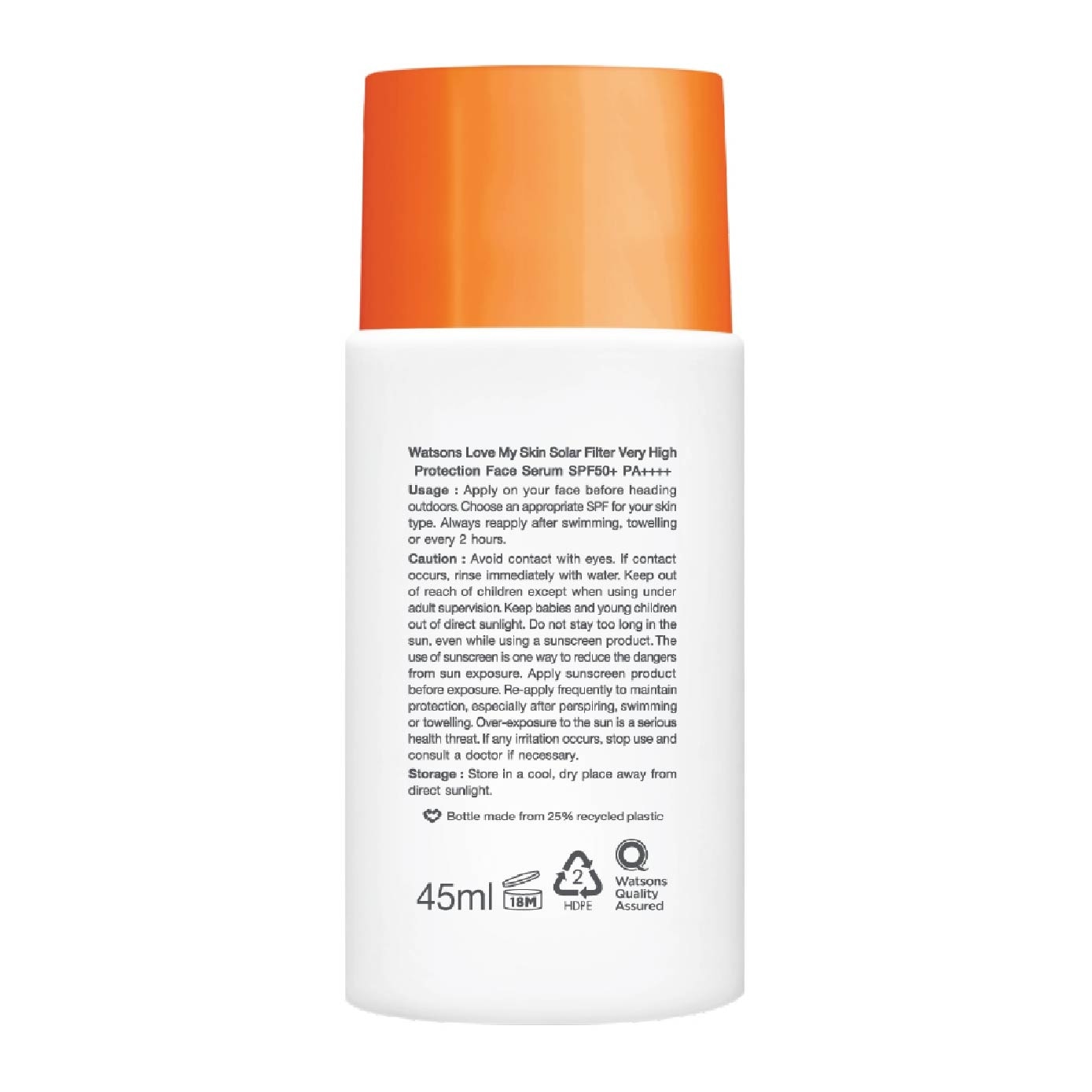 Love My Skin Solar Filter Very High Protection Face Serum SPF50+ PA++++ 45ml