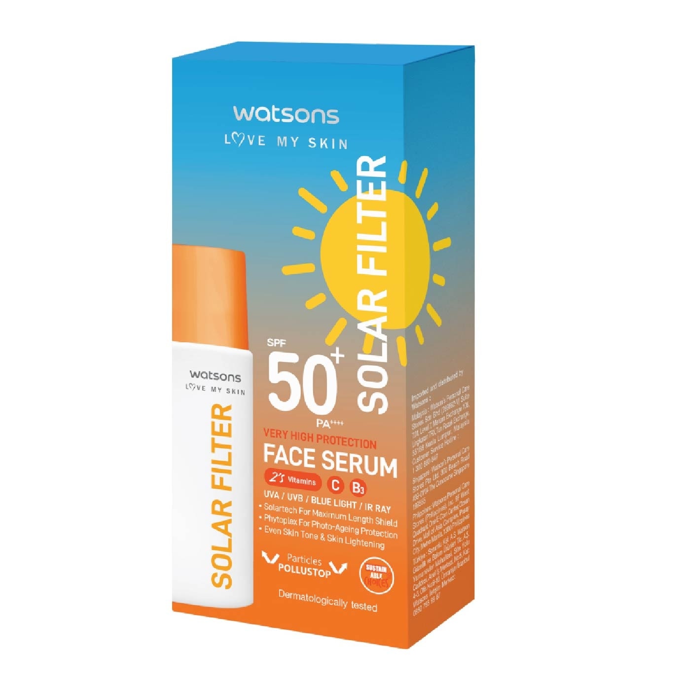 Love My Skin Solar Filter Very High Protection Face Serum SPF50+ PA++++ 45ml