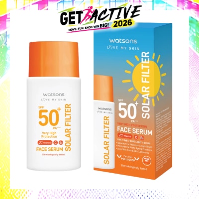 WATSONS - Love My Skin Solar Filter Very High Protection Face Serum SPF50+ PA++++ 45ml image