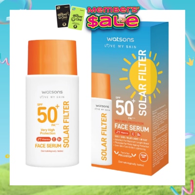 WATSONS - Love My Skin Solar Filter Very High Protection Face Serum SPF50+ PA++++ 45ml