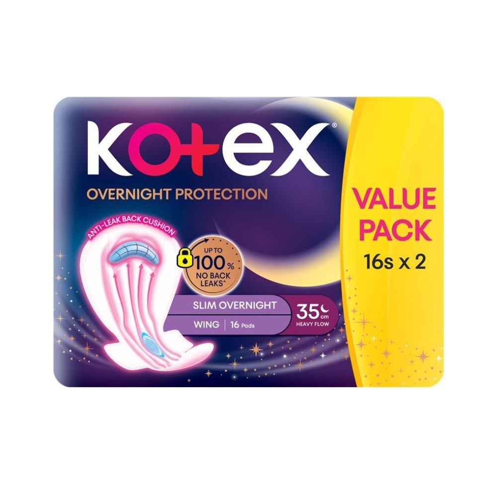 Slim Overnight Protection Wing 35cm Twin Pack 16s x 2