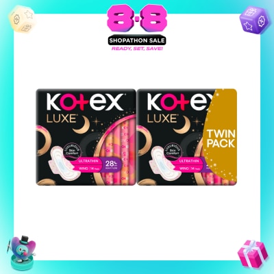 KOTEX - Luxe Ultra Thin Wing 28cm Twin Pack 14s x 2