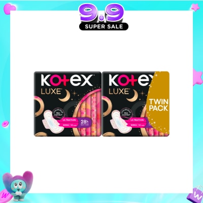 KOTEX - Luxe Ultra Thin Wing 28cm Twin Pack 14s x 2 image