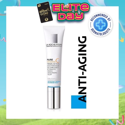 LA ROCHE-POSAY - Pure Vitamin C10 Eyes 15ml (Anti-Wrinkle & Skin Radiance Eye Cream with Pure Vitamin C for Aging Skin) 15ml