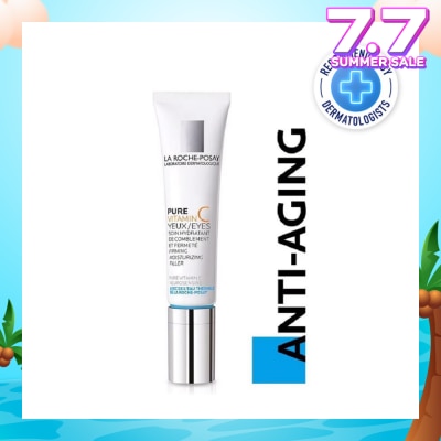 LA ROCHE-POSAY Pure Vitamin C10 Eyes 15ml (Anti-Wrinkle & Skin Radiance Eye Cream with Pure Vitamin C for Aging Skin) 15ml
