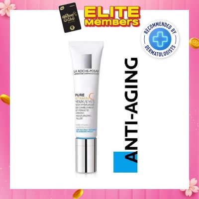 LA ROCHE-POSAY Pure Vitamin C10 Eyes 15ml (Anti-Wrinkle & Skin Radiance Eye Cream with Pure Vitamin C for Aging Skin) 15ml