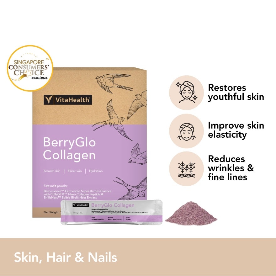 BerryGlo Collagen Sachet 2.5g x 14s