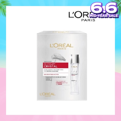L'OREAL PARIS SKINCARE Revitalift Crystal Micro-Essence Treatment Mask Sheets (Hydrate and Pore-control For Oily Prone Skin) 5s