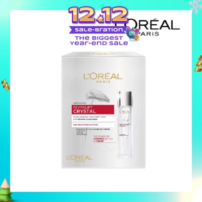 L'OREAL PARIS SKINCARE Revitalift Crystal Micro-Essence Treatment Mask Sheets (Hydrate and Pore-control For Oily Prone Skin) 5s