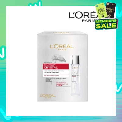 L'OREAL PARIS SKINCARE Revitalift Crystal Micro-Essence Treatment Mask Sheets (Hydrate and Pore-control For Oily Prone Skin) 5s