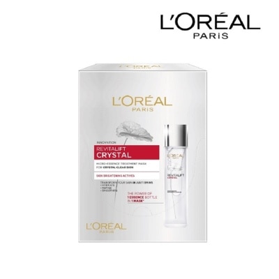 L'OREAL PARIS SKINCARE Revitalift Crystal Micro-Essence Treatment Mask Sheets (Hydrate and Pore-control For Oily Prone Skin) 5s