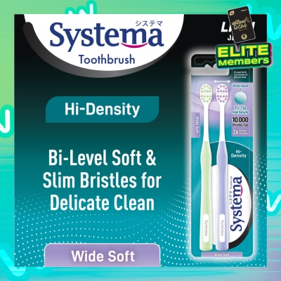 SYSTEMA Hi-Density Toothbrush (Wide Soft) 2s