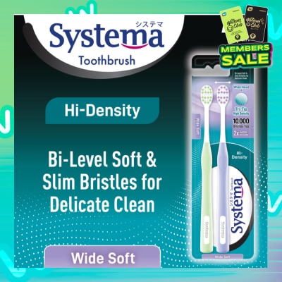 SYSTEMA Hi-Density Toothbrush (Wide Soft) 2s
