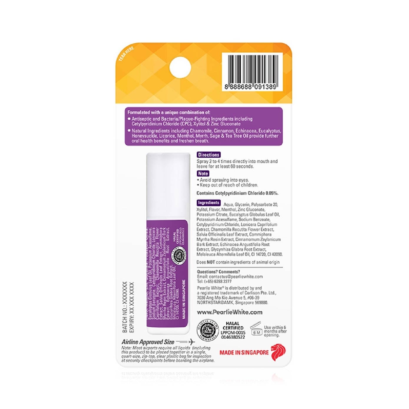Defenze Travel Pack (Defenze Antiseptic Fluoride Mouth Rinse 100ml + Defenze Antiseptic Oral Spray 8.5ml)