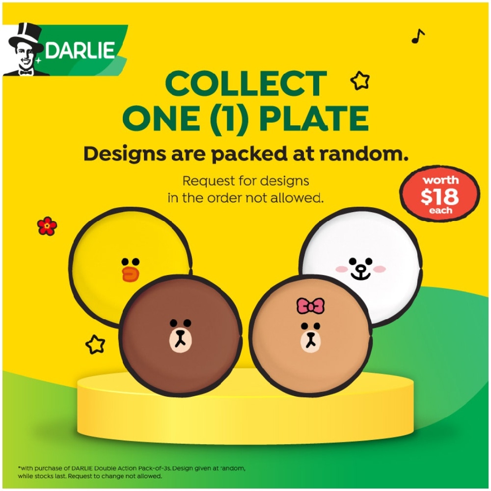 Double Action Toothpaste + LINE Plate 250g x 3s