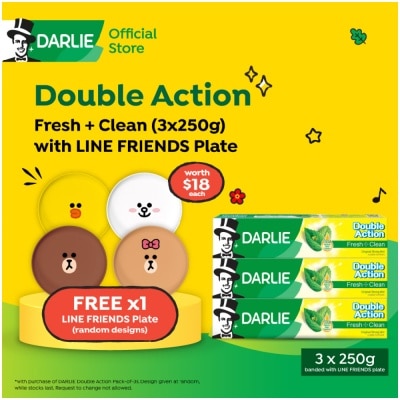 DARLIE Double Action Toothpaste + LINE Plate 250g x 3s