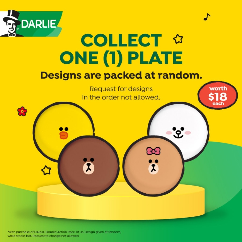 Double Action Enamel Protect Toothpaste + LINE Plate 200g x 3s