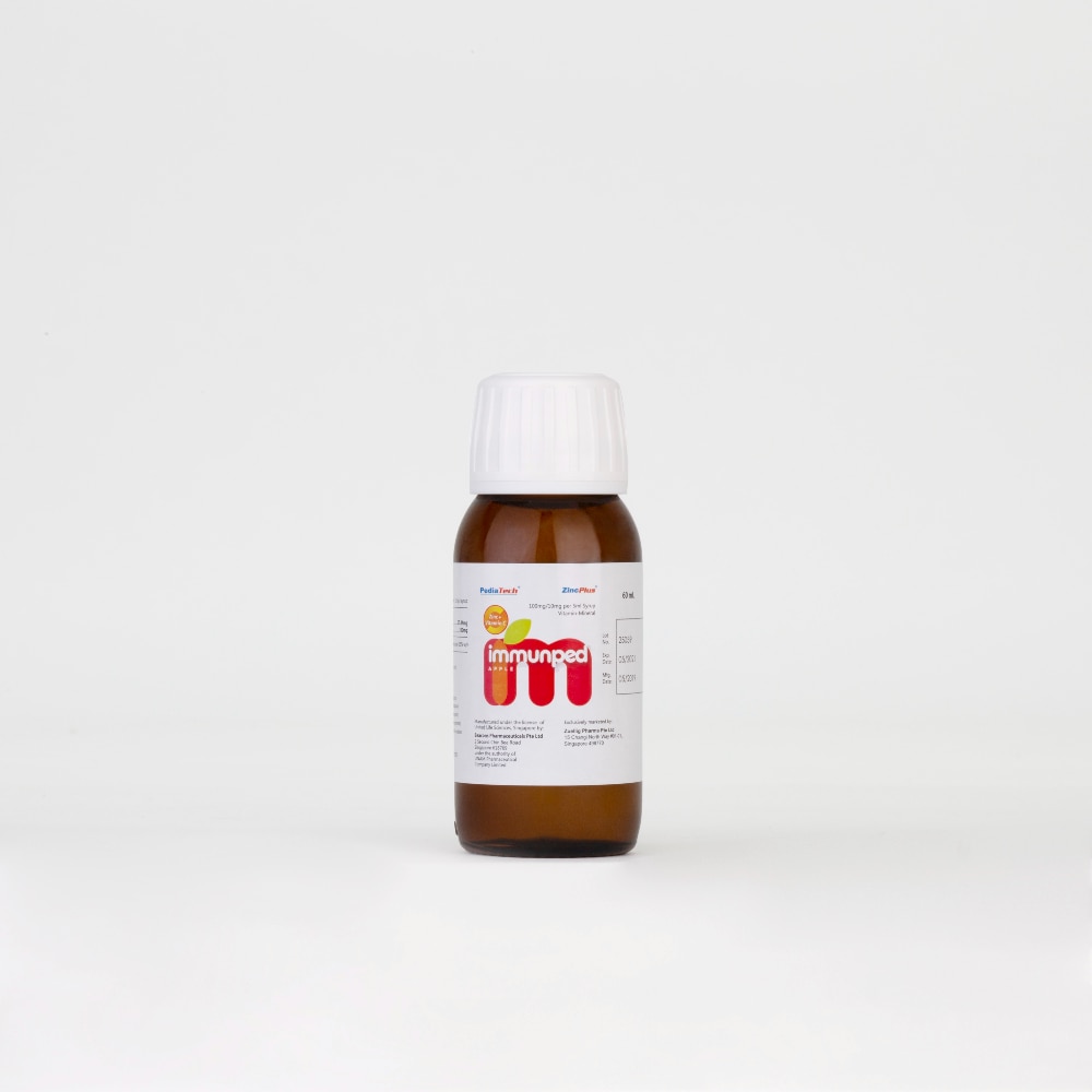 Immunped Zinc + Vitamin C Apple Syrup 60ml