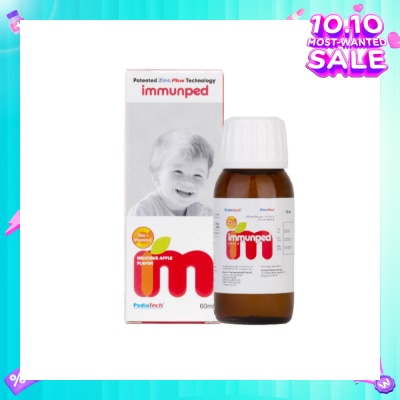 PEDIATECH Immunped Zinc + Vitamin C Apple Syrup 60ml