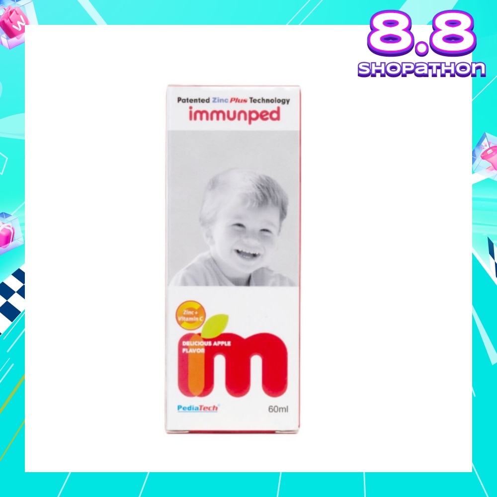 Immunped Zinc + Vitamin C Apple Syrup 60ml