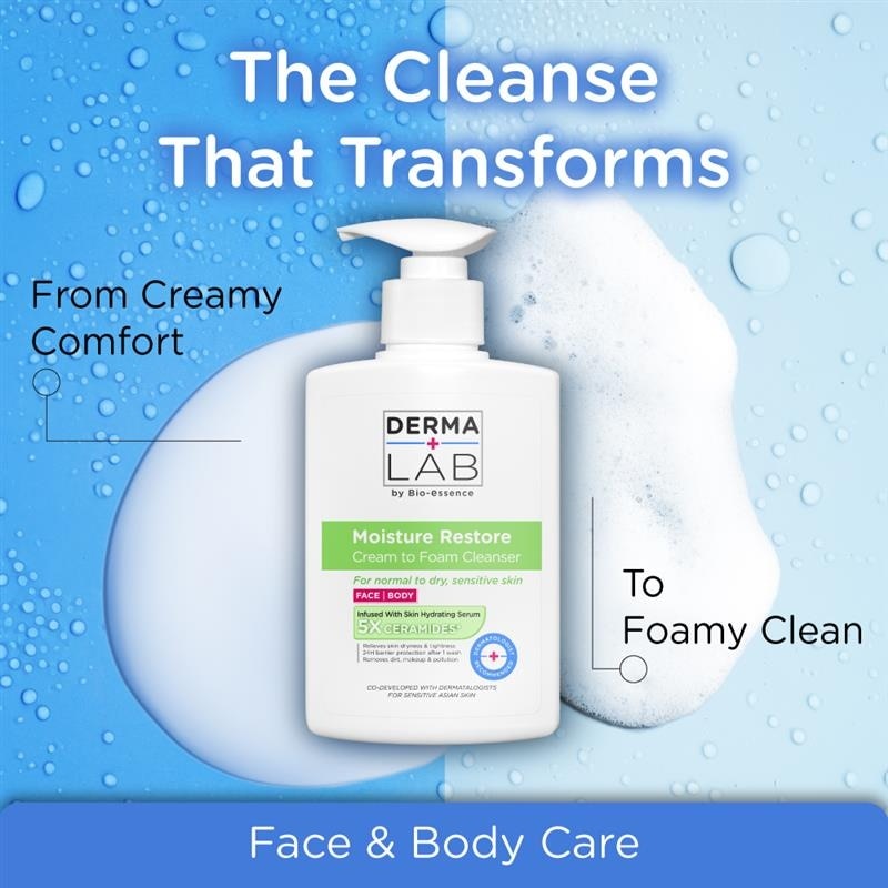 Moisture Restore Cream to Foam Cleanser 250ml