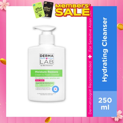 DERMA LAB Moisture Restore Cream to Foam Cleanser 250ml