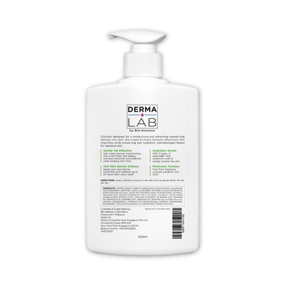 Moisture Restore Cream to Foam Cleanser 500ml