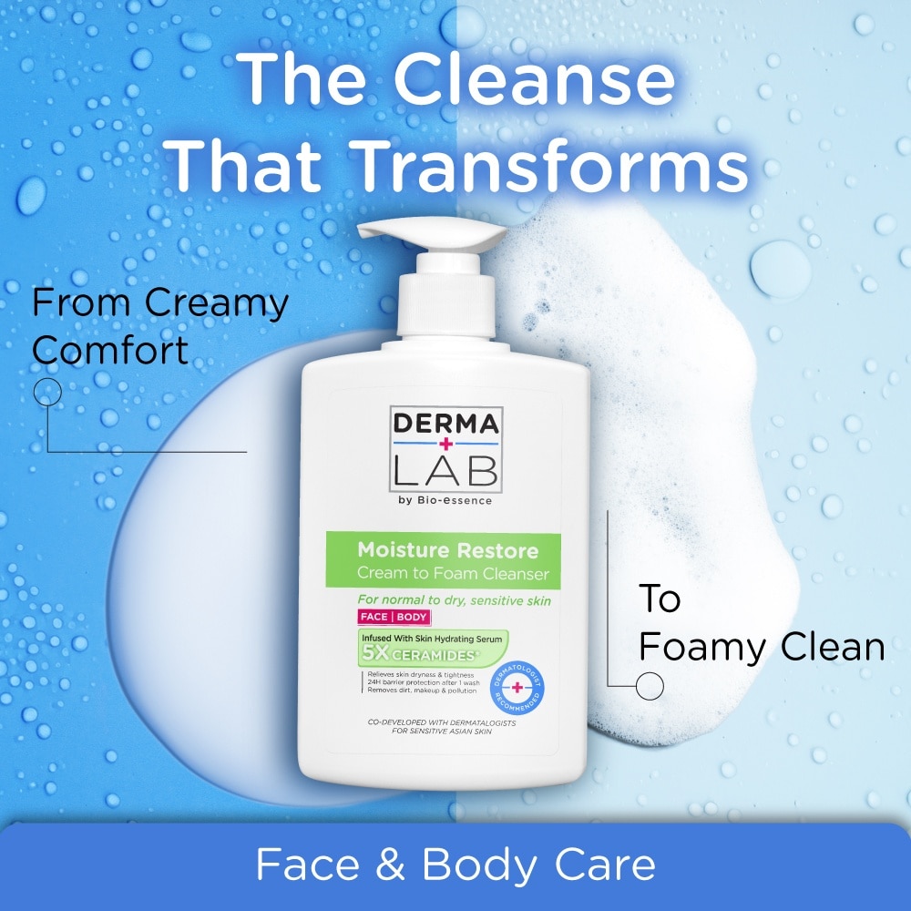 Moisture Restore Cream to Foam Cleanser 500ml