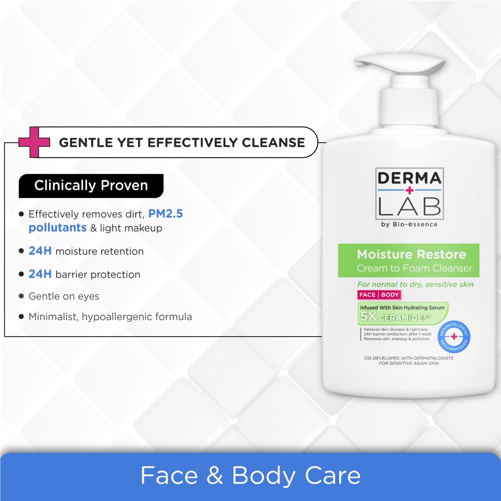 Moisture Restore Cream to Foam Cleanser 500ml