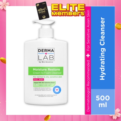 DERMA LAB Moisture Restore Cream to Foam Cleanser 500ml