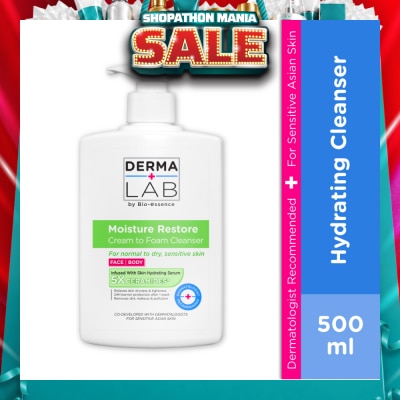 DERMA LAB - Moisture Restore Cream to Foam Cleanser 500ml