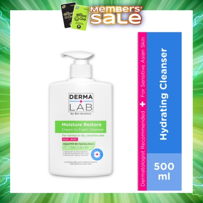 DERMA LAB - Moisture Restore Cream to Foam Cleanser 500ml