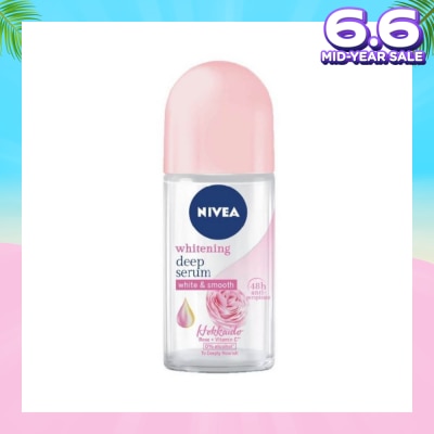 NIVEA Whitening Deep Serum White & Smooth Hokkaido Rose Deodorant Roll On 50ml