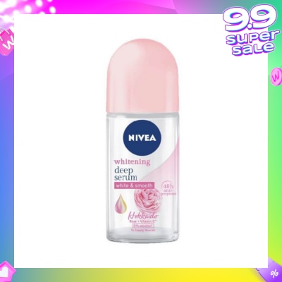 NIVEA Whitening Deep Serum White & Smooth Hokkaido Rose Deodorant Roll On 50ml