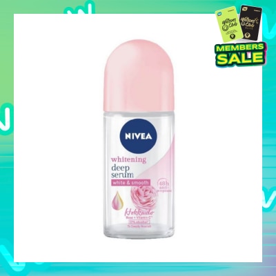NIVEA Whitening Deep Serum White & Smooth Hokkaido Rose Deodorant Roll On 50ml