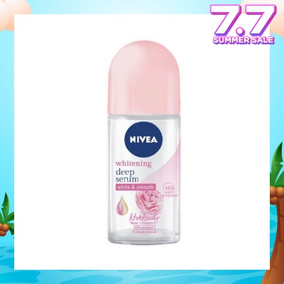 NIVEA Whitening Deep Serum White & Smooth Hokkaido Rose Deodorant Roll On 50ml
